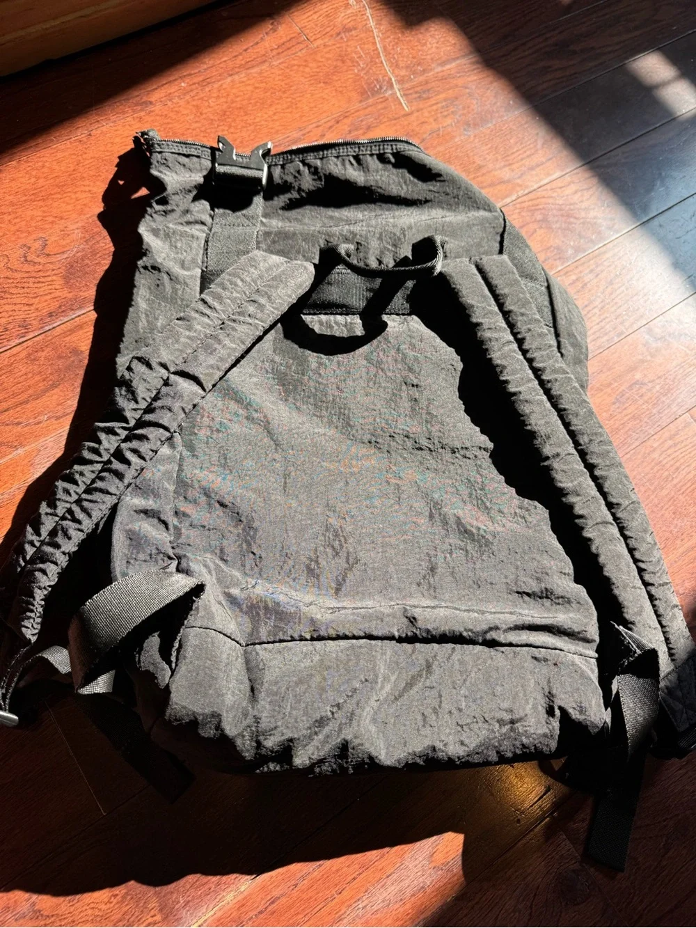 adidas Black Roll-Top Backpack with Gold Logo